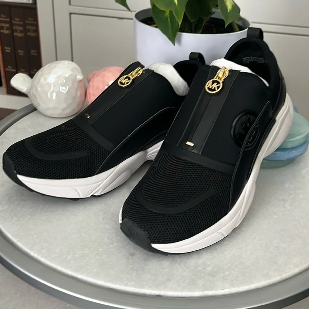 Michael Kors Sami Zip Trainer Brown Multi Sneaker